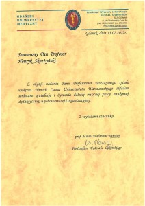 Gratulacje: Waldemar Narożny