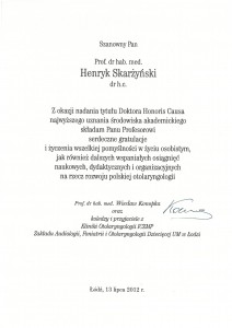 Gratulacje: Wiesław Konopka