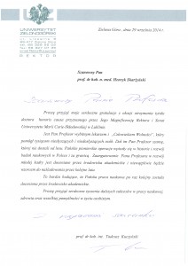 Prof. dr. hab. inż. Tadeusz Kuczyński - Uniwersytet Zielonogórski