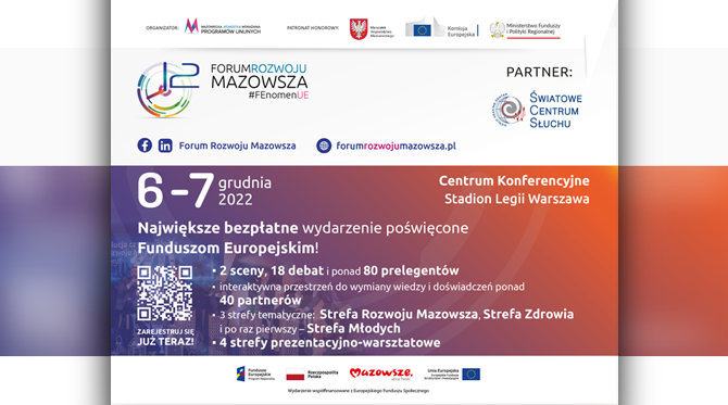 Zapraszamy na 12. Forum Rozwoju Mazowsza
