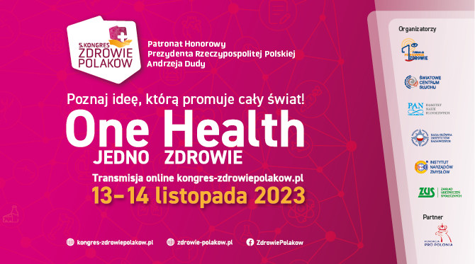 5. Kongres "Zdrowie Polaków" "One Health – Jedno Zdrowie" - baner