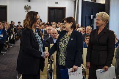 Małgorzata Kidawa-Błońska - Marszałek Senatu RP Beata Małecka-Libera - Senator RP, Izabela Leszczyna - Minister zdrowia podczas uroczystości