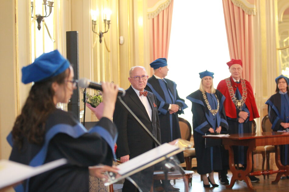 Doktor honoris causa Społecznej Akademii Nauk Collegium Medicum - prof. Henryk Skarżyński